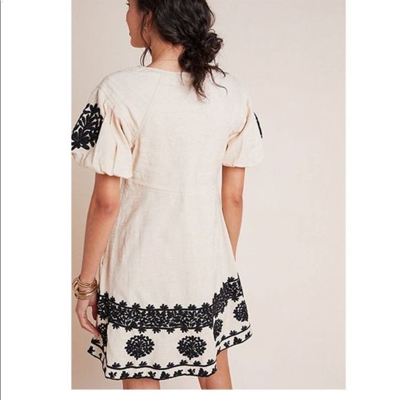 Anthropologie Orla Embroidered Mini Dress Size 2 - Picture 3 of 6